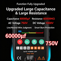 Multimeter Digital Ultra-tipis, Multimeter Mini Portabel Anti-bakar Otomatis Presisi Tinggi untuk Perawatan Teknisi Listrik
