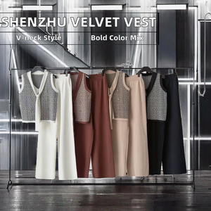 Nuova Moda Femminile: Gilet Senza Maniche <span class=keywords><strong>Chic</strong></span> Vintage con Colori Contrastanti, Stile Casual <span class=keywords><strong>Chic</strong></span> per Completi in Maglia - Product Image 3