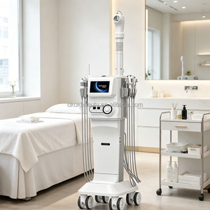 Nueva Máquina Facial Vertical Multifuncional con Ondas Polares EMS, Doble Nano <span class=keywords><strong>Spray</strong></span>, Ultrasónico, Importación de Productos, Equipo para Exfoliar Piel Muerta - Product Image 1