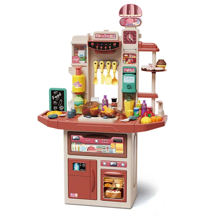 ITTL new kitchen and supremarket play house set toy for boys and girls with light and music