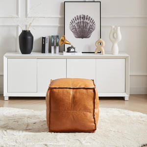 Tabouret carré rembourré en cuir marocain extensible chaussure à langer canapé tabouret bas couverture <span class=keywords><strong>Tatami</strong></span> stockage pied canapé <span class=keywords><strong>Futon</strong></span> entrée maison - Product Image 4
