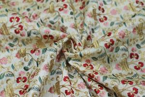 Stylish Woven Poly Raw <b>Silk</b> <b>Fabric</b> Breathable Lightweight Abstract Flower Design for Garment Sewing and Home Textile Craft Use - Product Image 3