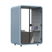 Cabine Acoustique de Confidentialité en Verre pour Bureau, Pod Mobile pour Hôtel, Ventilation, Design Moderne, Éclairage LED, Garantie 3 Ans, Construction en Acier pour Bureaux