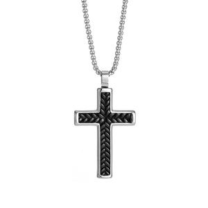 Mens <b>Cross</b> Pendant Necklace Stainless Steel 18K Gold Plated Christian Faith Durable Non Tarnish Hypoallergenic Bulk Jewelry Gift - Product Image 5