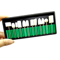 Ensemble de 12 accessoires pour outils électriques, têtes de polissage abrasives, feutre de laine moyen dur/souple, forme de balle, embout de perceuse à ongles