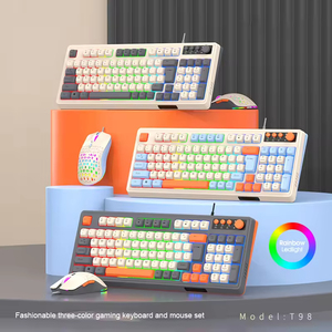 Wholesale USB Membrane 98-Key 6-Key Anti-Ghosting <b>Wired</b> Computer Game <b>Keyboard</b> with Multi-color Keycap Anti-slip Foot Bracket - Product Image 3
