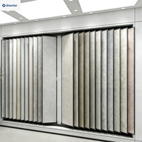 Présentoir personnalisé en métal pour échantillons de marbre, quartz, céramique, pierre de showroom et revêtements de sol en bois