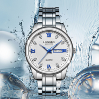 LONGBO – montre de luxe en acier inoxydable pour hommes, livraison directe personnalisée, étanche 3atm