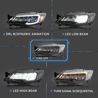 Phares LED VLAND 55W 12V pour Impreza Outback Sport 2008-2011, WRX 2008-2014 (à l'exception des modèles AFS/SRH) Animation/DRL respirant