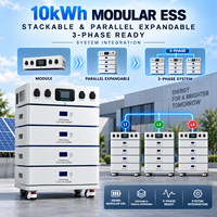 Système de stockage d'énergie domestique hybride CAN 10 kWh LiFePO4, batterie lithium solaire 48V/51.2V, empilable, 212 Ah