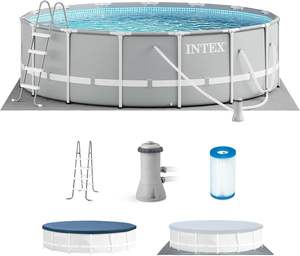 <span class=keywords><strong>Intex</strong></span> 26726 15 'X 48 "cadre métallique piscine famille ronde acier hors sol cadre rond natation prisme cadre Premium piscines - Product Image 1