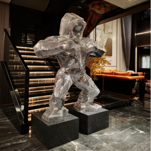 Escultura Geométrica de Gorila <span class=keywords><strong>Babuino</strong></span> de Resina Nórdica, <span class=keywords><strong>Mono</strong></span> Grande, Adornos de Decoración, Sala de Exposiciones, Arte Popular de Dibujos Animados, Manual Artístico - Product Image 2