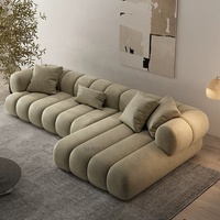 Juego de Sofás Seccionales de Terciopelo Rojo y Gris, Modernos y Cómodos, de Buena Calidad, con Sillas, Esponja de Alta Elasticidad, Estructura de Madera, Inflable
