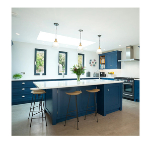De Color azul Simple diseño <span class=keywords><strong>CAD</strong></span> móvil mate brillo del Gabinete de cocina de la laca - Product Image 1