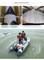 Bateau d'assaut bleu-gris Zhaoyue, bateau pneumatique pliable en PVC, bateau de sauvetage pour lutte contre les inondations, bateau rapide, bateau de pêche à la ligne, pont gonflable