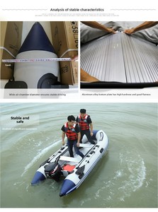 Bateau d'<span class=keywords><strong>assaut</strong></span> bleu-gris Zhaoyue, bateau pneumatique pliable en PVC, bateau <span class=keywords><strong>de</strong></span> sauvetage pour lutte contre les inondations, bateau rapide, bateau <span class=keywords><strong>de</strong></span> pêche à la ligne, pont gonflable - Product Image 6