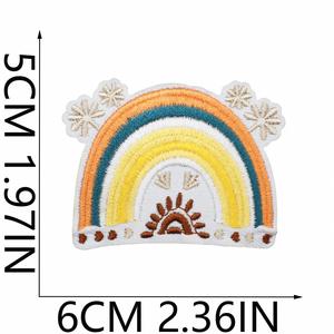 Iron on Embroidery Sun Glass <b>rainbow</b> butterfly Flower Tulip Patch for Decoration Gift - Product Image 6