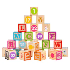 为幼儿设置1-3个26个婴儿字母字母堆叠块，教育Montessori建筑玩具