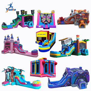 Château gonflable d'extérieur, châteaux gonflables, maison de rebond, maison de rebond commerciale combinée avec toboggan pour enfants - Product Image 2