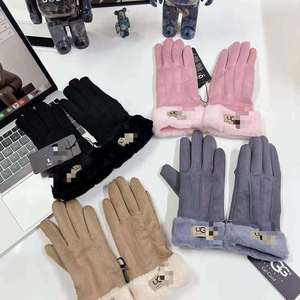 Gants chauds d'automne et d'hiver pour le cyclisme en plein air, pour hommes et femmes, en velours arctique, technologie tactile, mitaines en coton, cadeaux personnalisés - Product Image 1