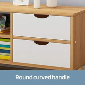 Современная Подставка для телевизора середины века, 55-дюймовый телевизионный развлекательный центр, открытые выдвижные полки, небольшая медиаконсоль, стол для спальни - Product Image 2