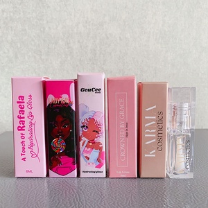 LZ kemasan 100 buah 350g kertas DIY Matte mengkilap kosmetik Jar kemasan kotak grosir mewah kustom Lip Gloss kemasan untuk Makeup