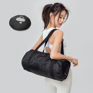 Sac de voyage de week-end écologique grande capacité, logo personnalisé, imperméable, sac de yoga pliable pour femmes - Product Image 5