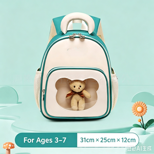 Cute 3D Rabbit Kids <b>Backpack</b> Waterproof Zipper Bookbag For Preschool Children Custom Logo - Product Image 4