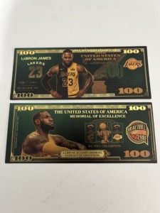 Billete Conmemorativo de la NBA con Lámina Dorada, Colección de Billetes, para Regalo o Decoración - Product Image 4