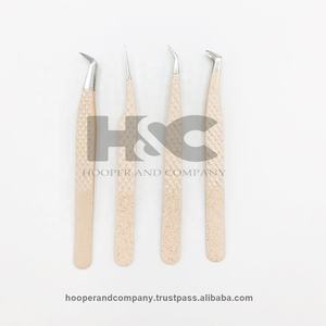 Pinzas para Pestañas de Acero Inoxidable Color Durazno, Venta al por Mayor, Logotipo Personalizado, Pinzas de Extensión con Empaque Sostenible, mink - Product Image 3