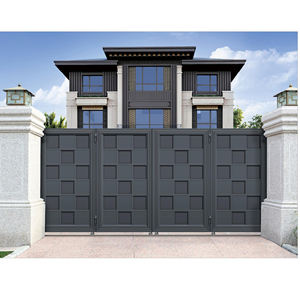 Personnalisé Durable <span class=keywords><strong>4m</strong></span> Gris Aluminium Porte Coulissante Automatique Luxe Cour <span class=keywords><strong>Entrée</strong></span> <span class=keywords><strong>Portail</strong></span> Coulissant Fabriqué en Alliage <span class=keywords><strong>d</strong></span>'Aluminium - Product Image 6