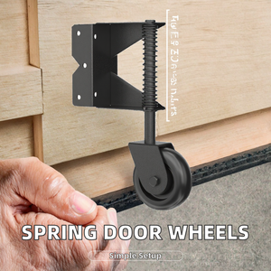 Modern <b>Spring</b>-loaded <b>Door</b> Casters Screw Heavy-Duty Wheels Carbon Steel Lifetime Warranty for Wooden <b>Doors</b> PVC Fences <b>Door</b> - Product Image 2