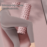 Ensemble de rouleau en mousse EVA et de bâton de massage avec conception fonctionnelle intégrée pour la récupération musculaire, le yoga, utilisation pratique et portable