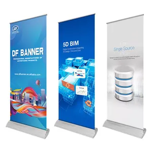 Good Selling Wide Base Cheap Price Flex Wind Resistance Alloy Bases Luxury Roll Up Banner Stand