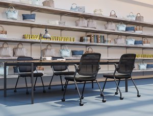 Vente en gros de chaise pliante de salle de réunion respirante en maille noire chaise de bureau de formation empilable - Product Image 6