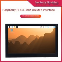 Layar MIPI DSI 4,3 inci dengan Layar Sentuh Kapasitif untuk Bisnis, Raspberry Pi 5/4B/3B+ Baru