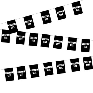 Banderas de Hilo Personalizadas al por Mayor, Impresas, de 14x21cm, Guirnalda Rectangular, Poliéster Impermeable, para Decoración de Bares y Festivales - Product Image 1