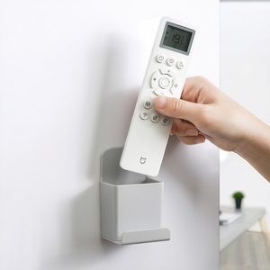 Wall Mounted Organizer Storage Box Remote <b>Control</b> Air Conditioner Storage Case Mobile Phone Plug <b>Holder</b> Stand Container Rack - Product Image 1