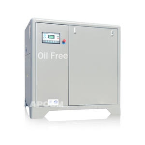 Compresor de tornillo sin aceite lubricado por agua APCOM High FAD con PLC para línea de procesamiento de alimentos y cosméticos en sala limpia - Product Image 6