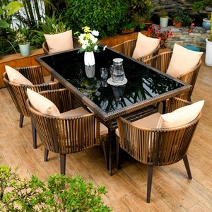 Juego de muebles de patio, lujosos muebles de jardín para exteriores, juego de silla y mesa de resina plástica para fiestas a la venta - Product Image 3