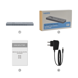 ตัวแยกสัญญาณ <span class=keywords><strong>HDMI</strong></span> <span class=keywords><strong>8K</strong></span> 8พอร์ต FJ-8K108 7680*4320 @ 60Hz <span class=keywords><strong>2.1</strong></span>สินค้าใหม่ - Product Image 6