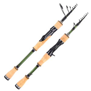 Canne à pêche télescopique professionnelle <span class=keywords><strong>2</strong></span>,<span class=keywords><strong>2</strong></span> m avec guides Fuji, action carbone moyennement rapide, poignée droite/pistolet, lancer longue distance, vente directe - Product Image 1