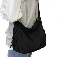 Sac bandoulière unisexe en toile et nylon, style décontracté, grande capacité, personnalisable, avec fermeture éclair, pour les trajets quotidiens et les loisirs