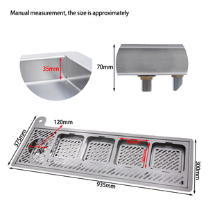 Station de rinçage pour café et thé Boba en acier inoxydable 304 <span class=keywords><strong>avec</strong></span> <span class=keywords><strong>robinet</strong></span>, quatre trous de drainage, pour installation sous évier - Product Image 4