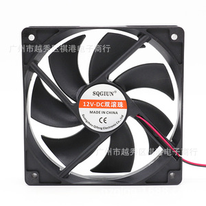 พัดลมระบายความร้อน Sqgiun 120x120x25 มม. DC 12V แบบลูกปืนคู่ สำหรับเคสคอมพิวเตอร์และเซิร์ฟเวอร์ - Product Image 1