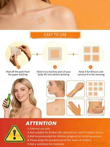 Patch transdermique populaire pour prévenir les maux de tête, hypoallergénique, détoxifiant, vitamines, ingrédients naturels, sans latex, facile à utiliser - Product Image 5