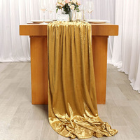 Chemin de table en velours moderne exclusif, best-seller haut de gamme, couleur unie, pour décoration de mariage et de fête, nappe longue