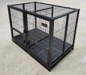 Niche pour chien robuste avec taille personnalisée, <span class=keywords><strong>cage</strong></span> classique en fer noir à double porte pour chien, stocks d'usine, <span class=keywords><strong>cage</strong></span> en fer - Product Image 5