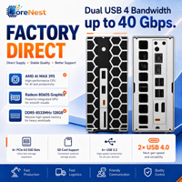 Mini PC Workstation CoreNest AMD AI MAX 395, 40 Núcleos, Doble USB 4, WiFi 7, Pantalla Cuádruple 8K, NPU AI, Mini PC de Escritorio