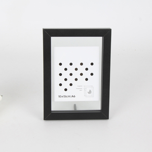 Elegante negro imán plegable de vidrio doble WPicture <span class=keywords><strong>foto</strong></span> marco - Product Image 1